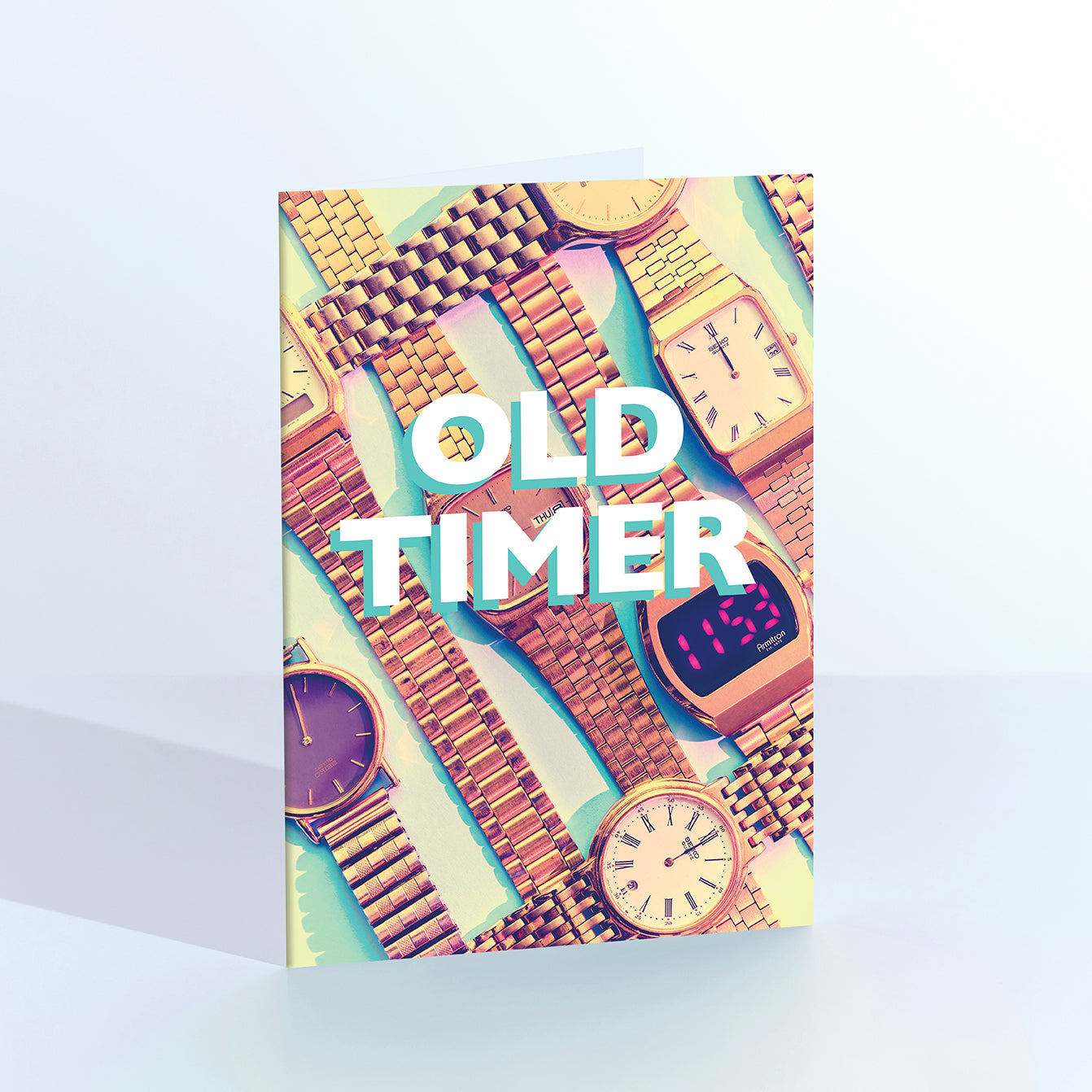 Old Timer Vintage Watches Greetings Card
