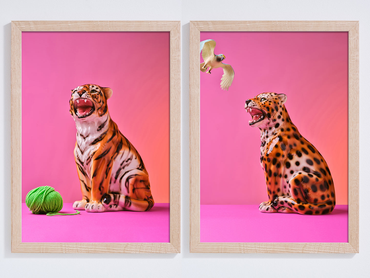 "Kitties want to play" pair of giclée photo prints