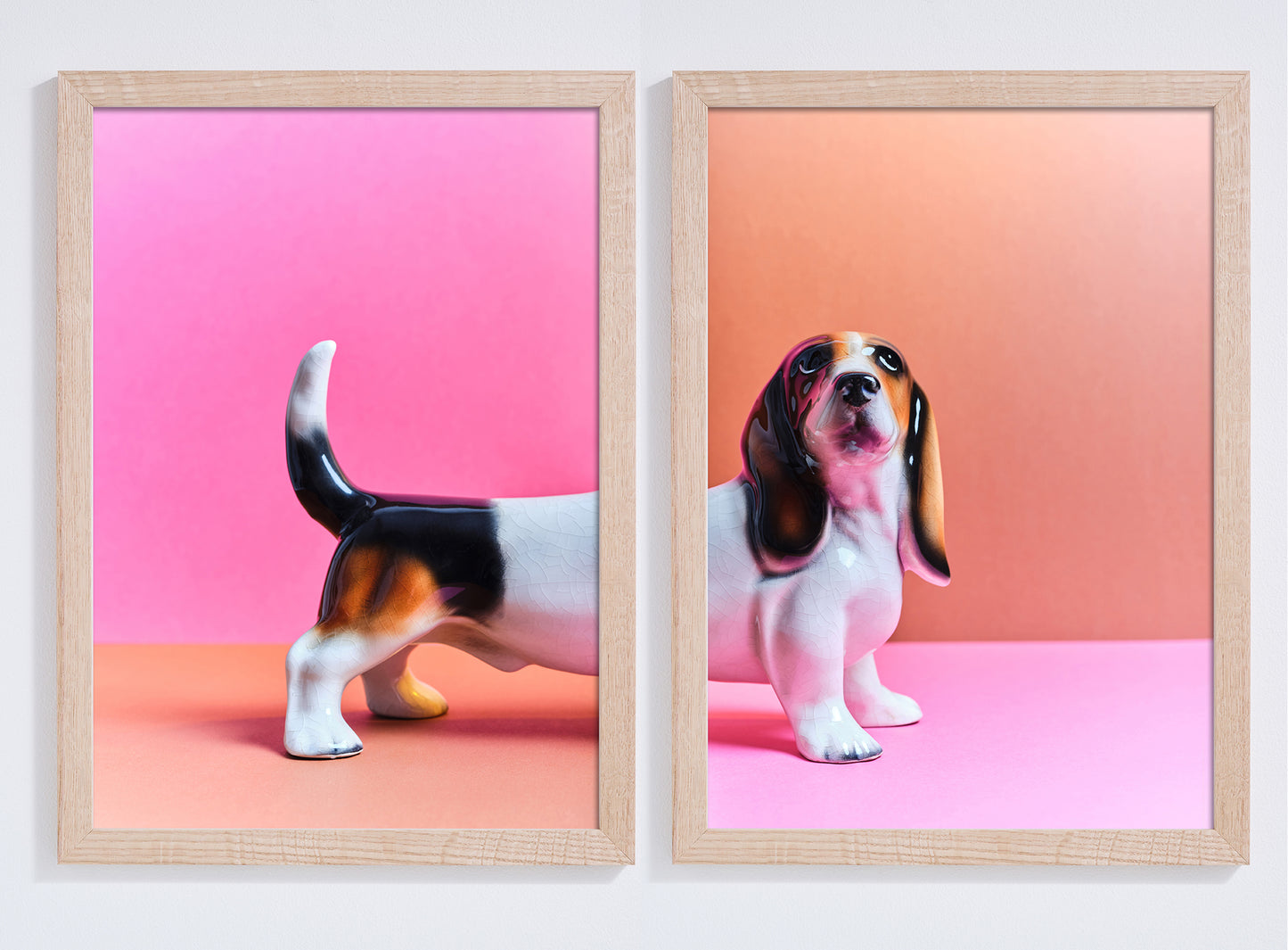 "Sausage split, pastel" pair of giclée photo prints