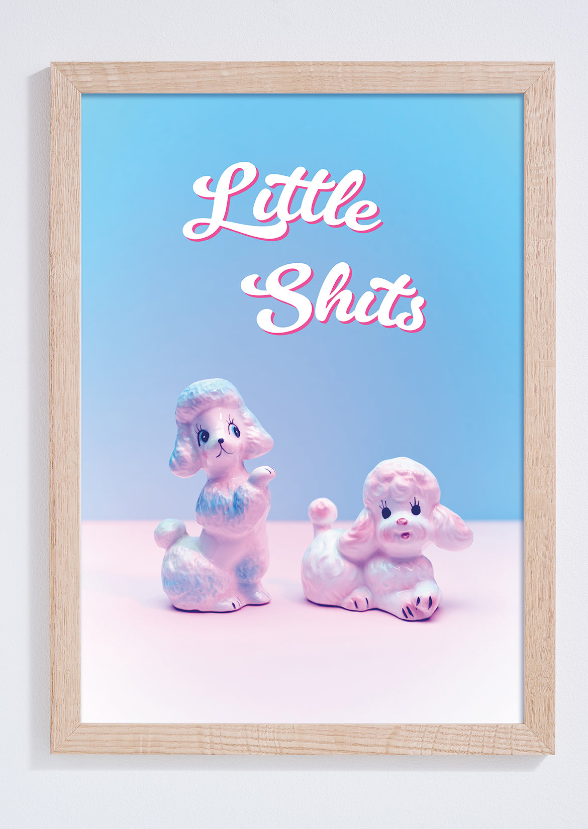 "Little shits" poodles giclée photo print