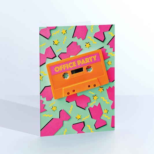 Office Party Mix Tape Christmas  Card