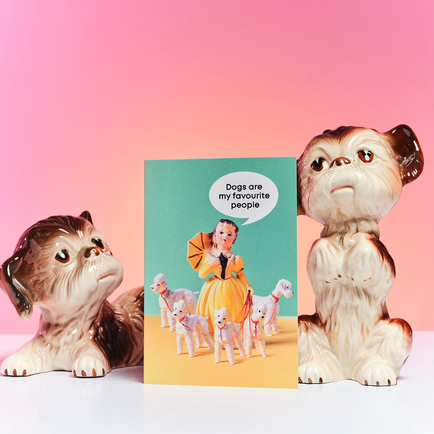 Lady with Poodles Dogs are My Favourite Greetings Card