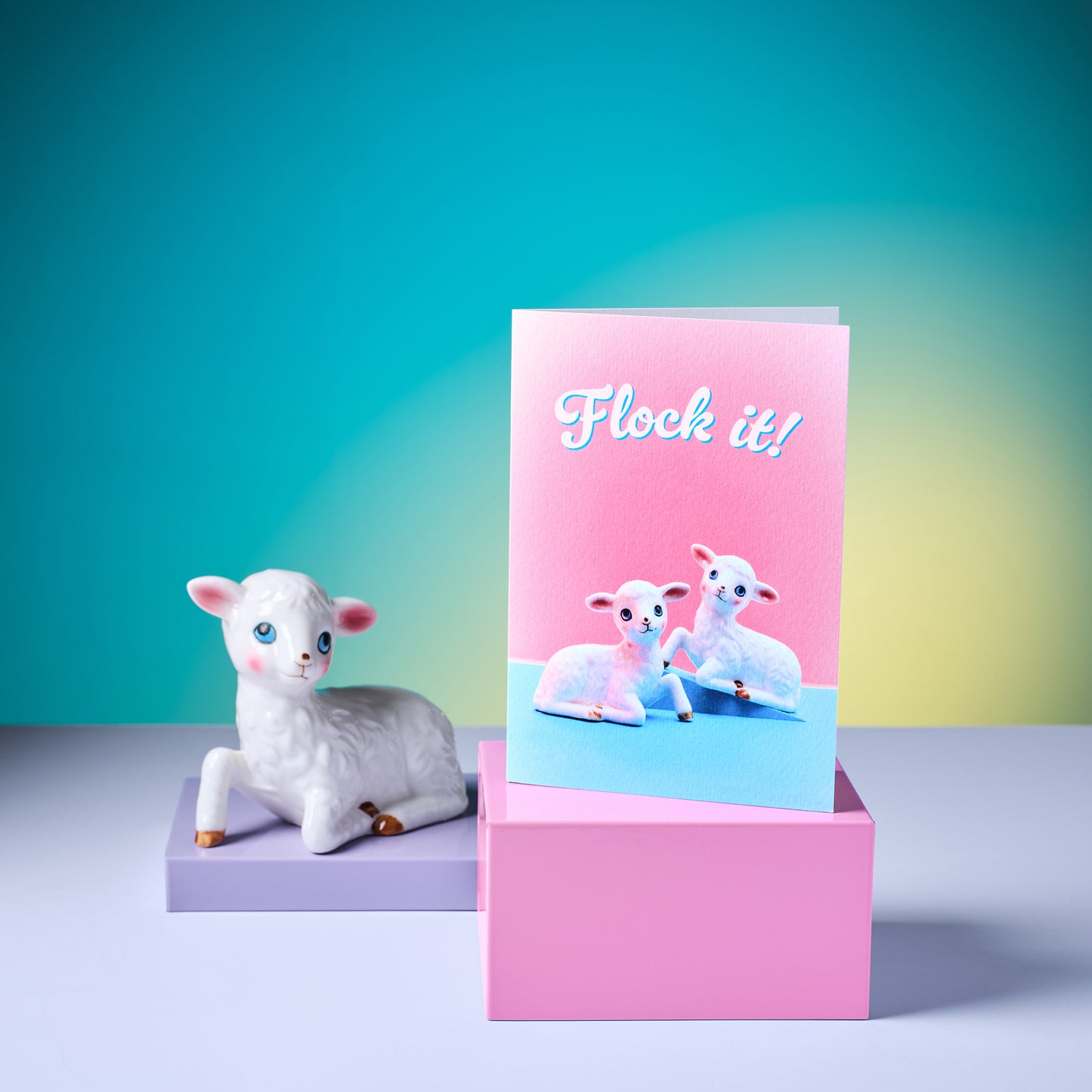 Flock It Sheep Greetings Card