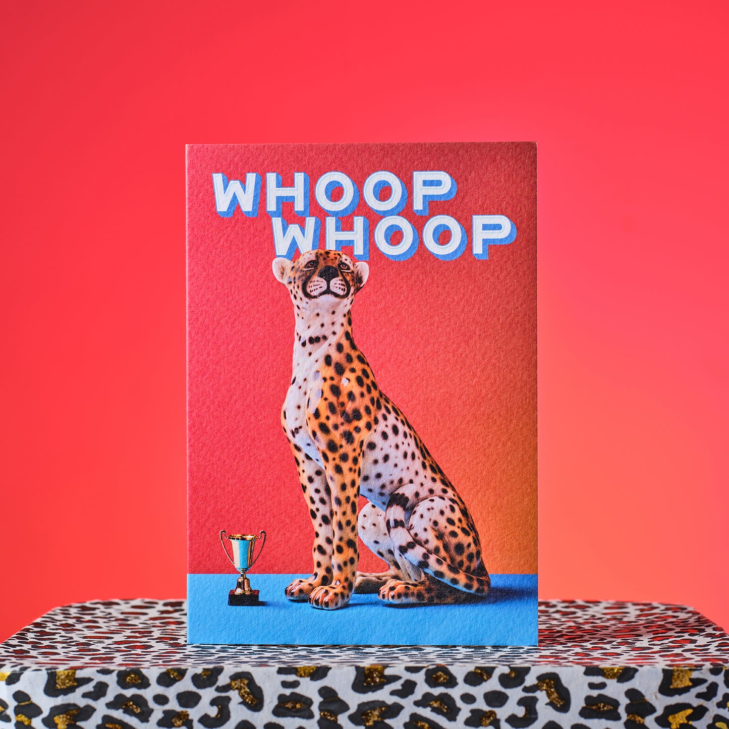 Whoop, Whoop Cheetah Congratulations Card