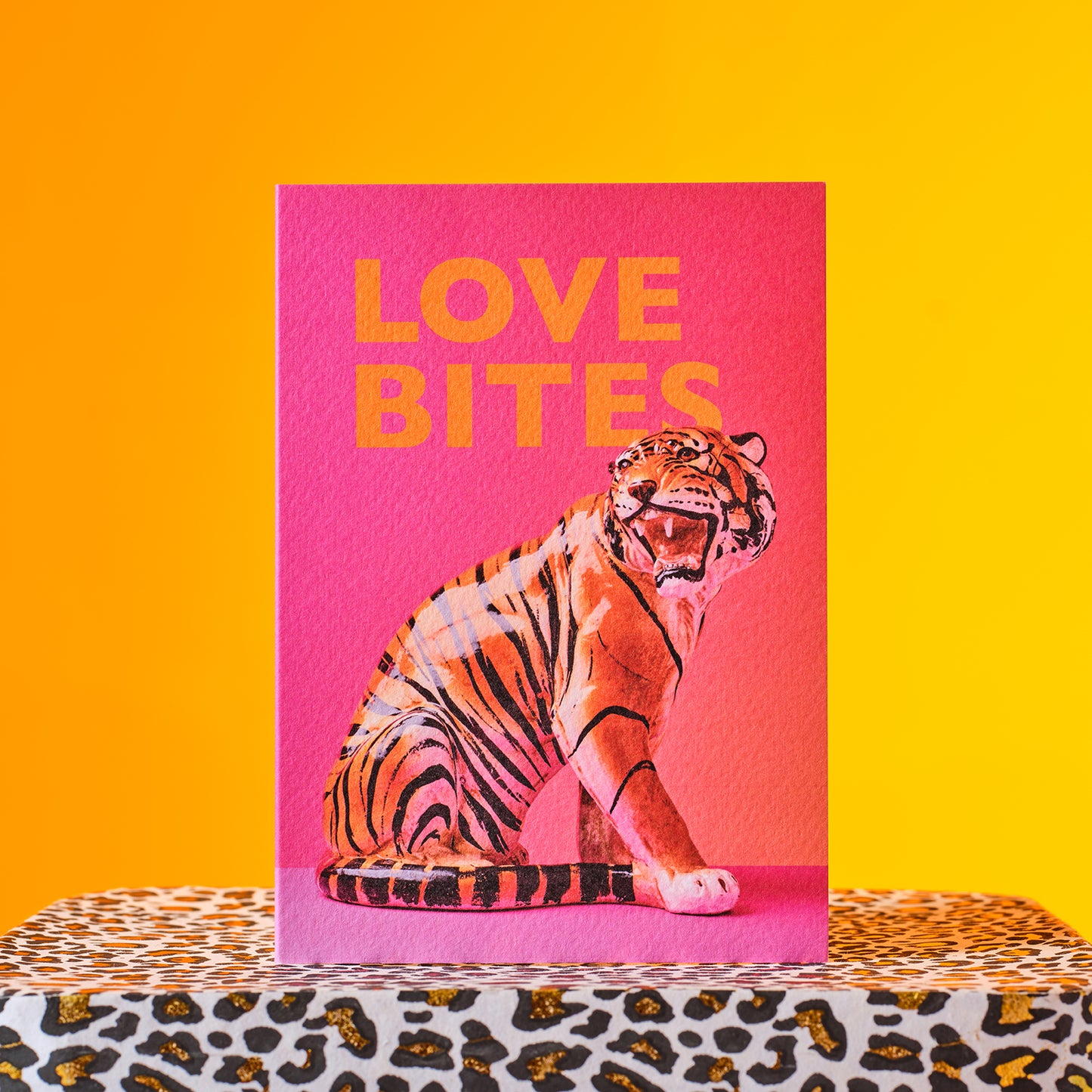 Love Bites Tiger Greetings Card