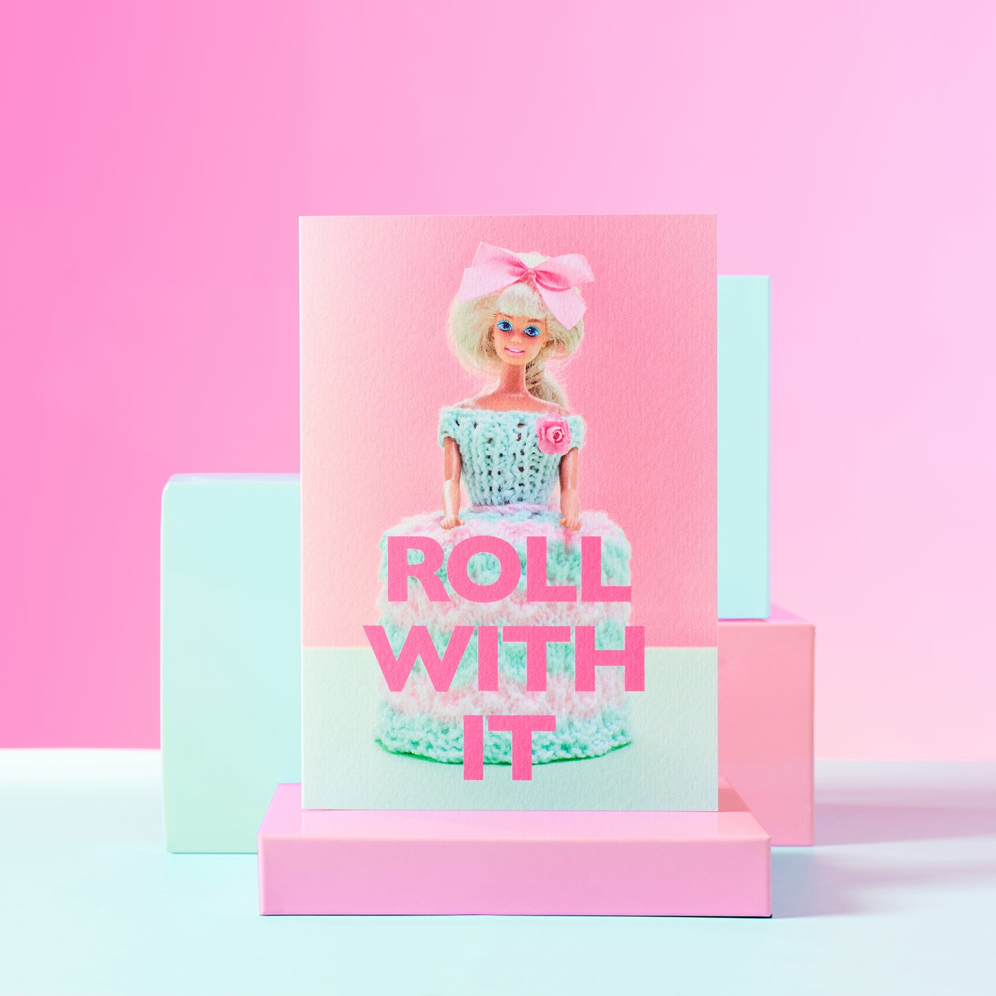 Roll with it Toilet Doll Greetings Card