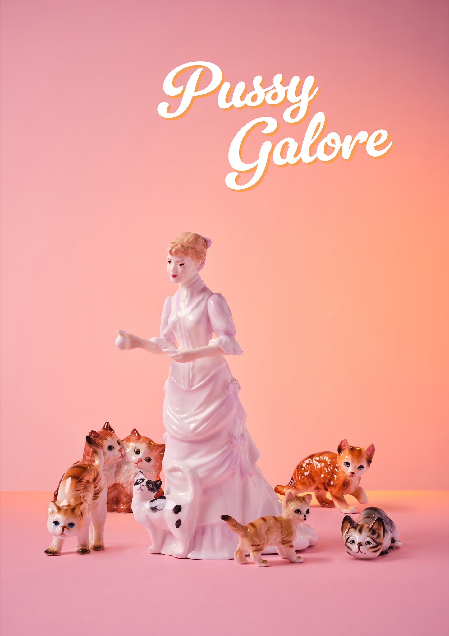 "Pussy Galore" cat lady giclée photo print