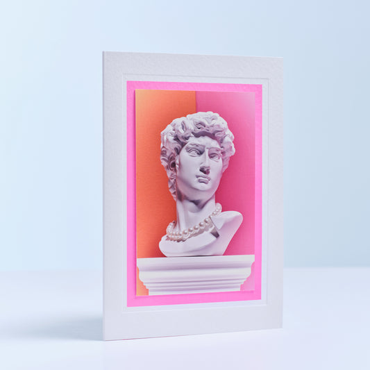 David in Pearls Hand Finished Greetings Card