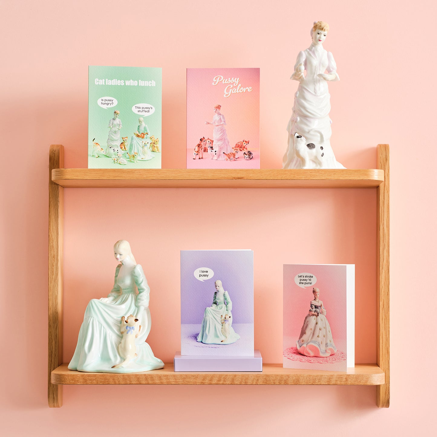 Pussy Purrs Greetings Card