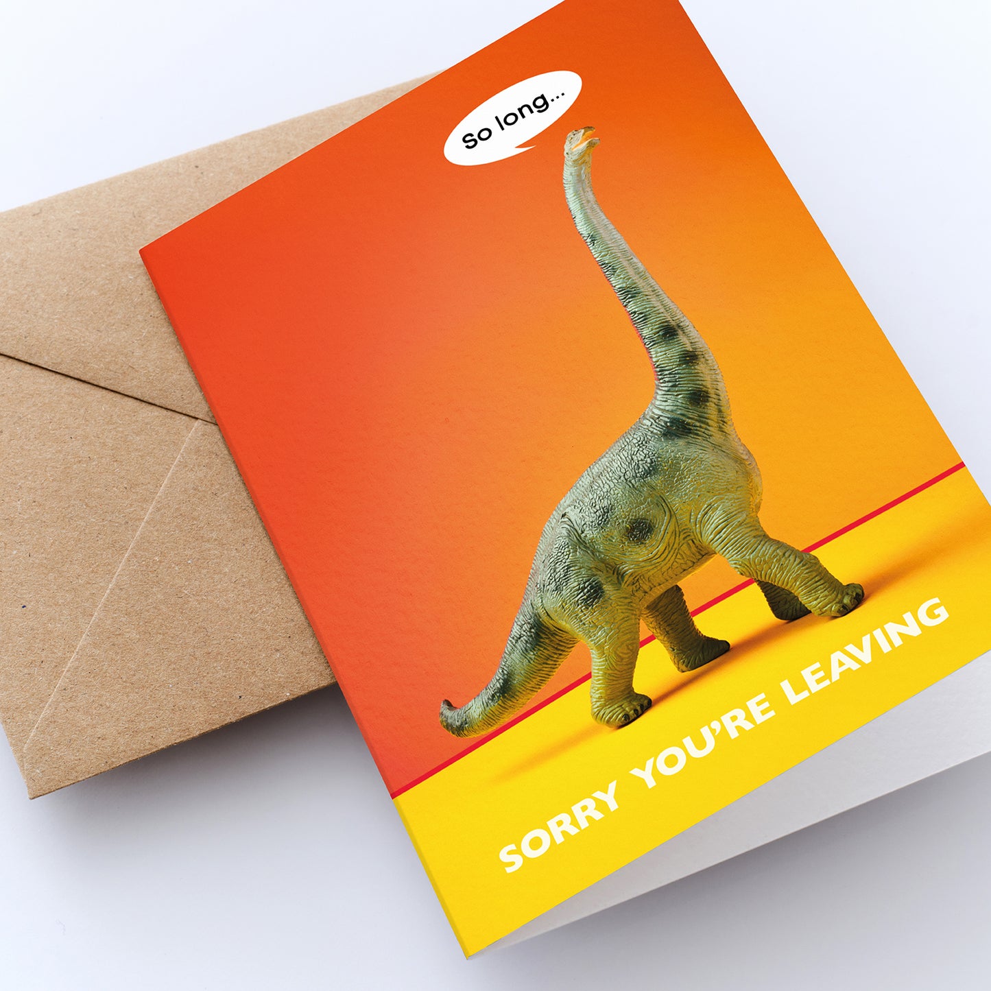 So long Dinosaur Leaving Card