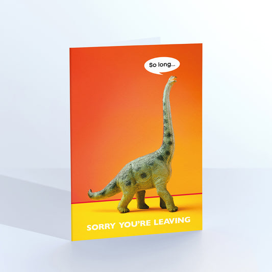 So long Dinosaur Leaving Card