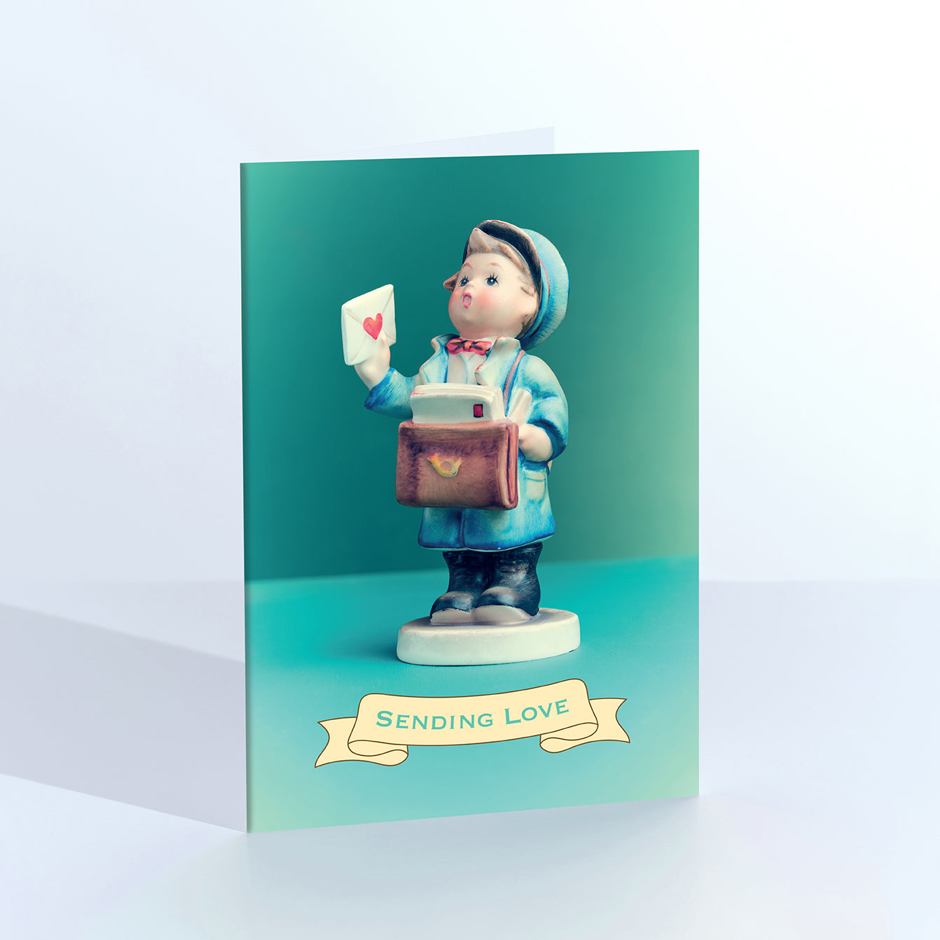 Sending Love Postman Greetings Card