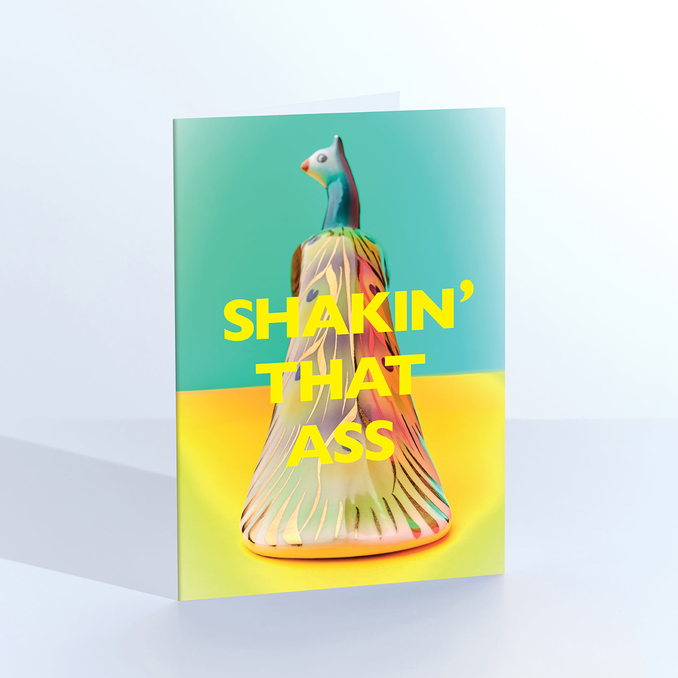 Shakin' That Ass Peacock Greetings Card