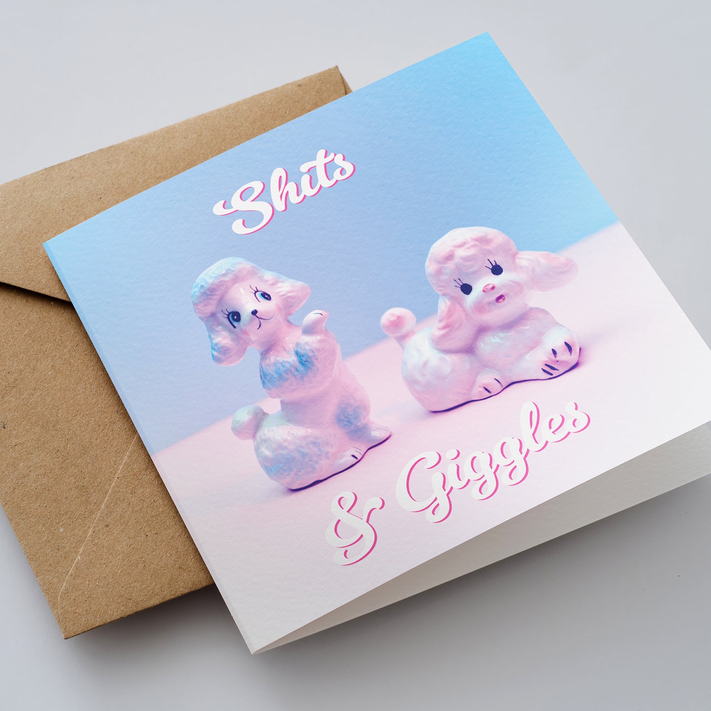 Shits and Giggles Poodles greetings card