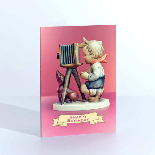 Snappy Birthday Photographer and Dog Greetings Card