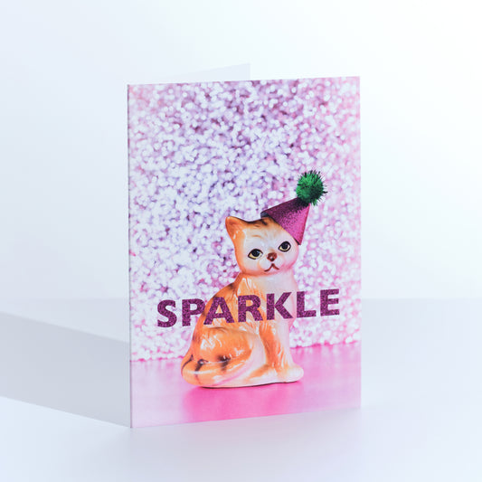 Sparkle Cat Christmas Card