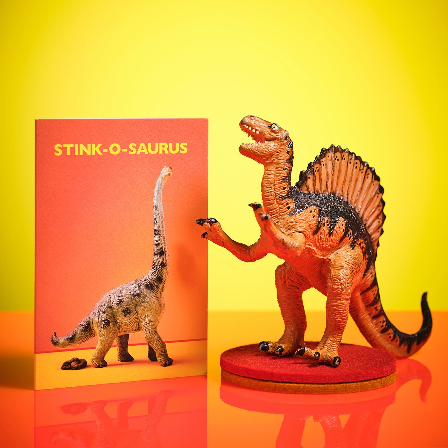 Stink-o-saurus Dinosaur Greetings Card
