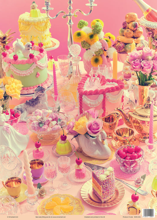Tea Party Gift Wrap Sheet