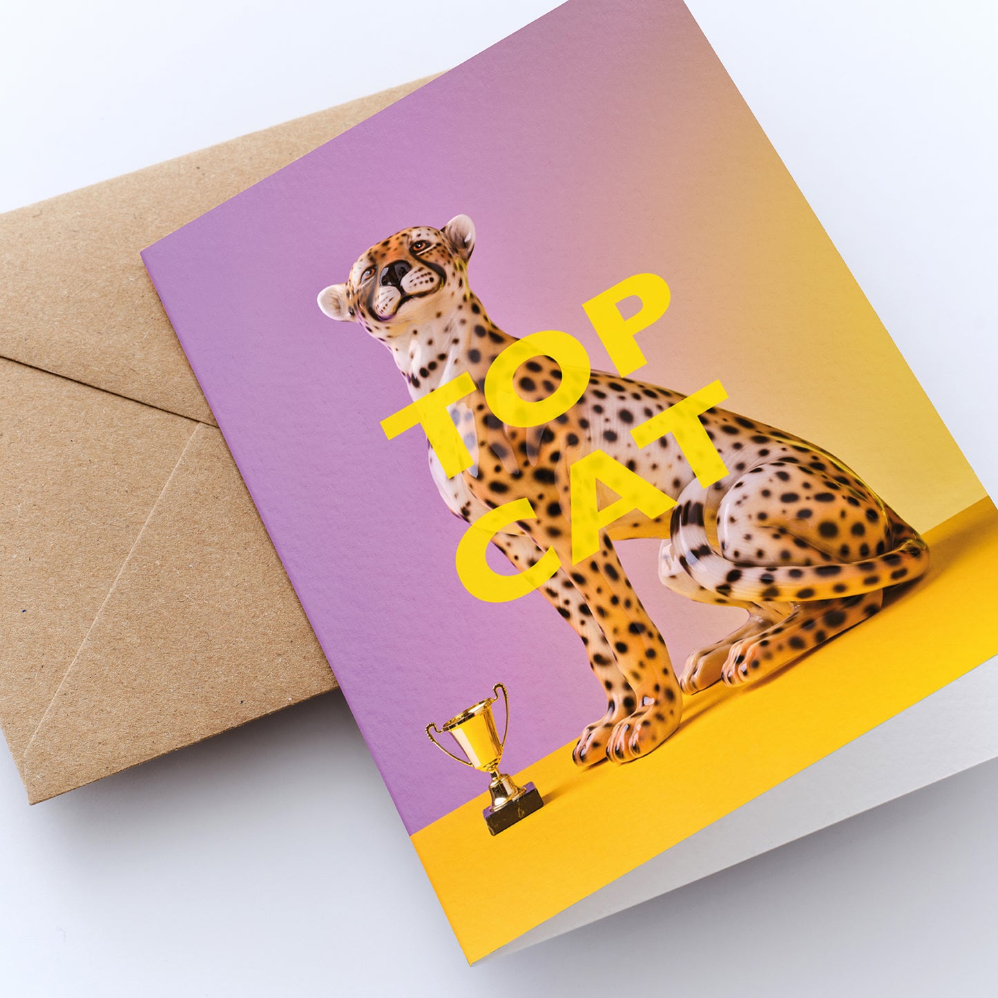 Top Cat Cheetah Congratulations Card