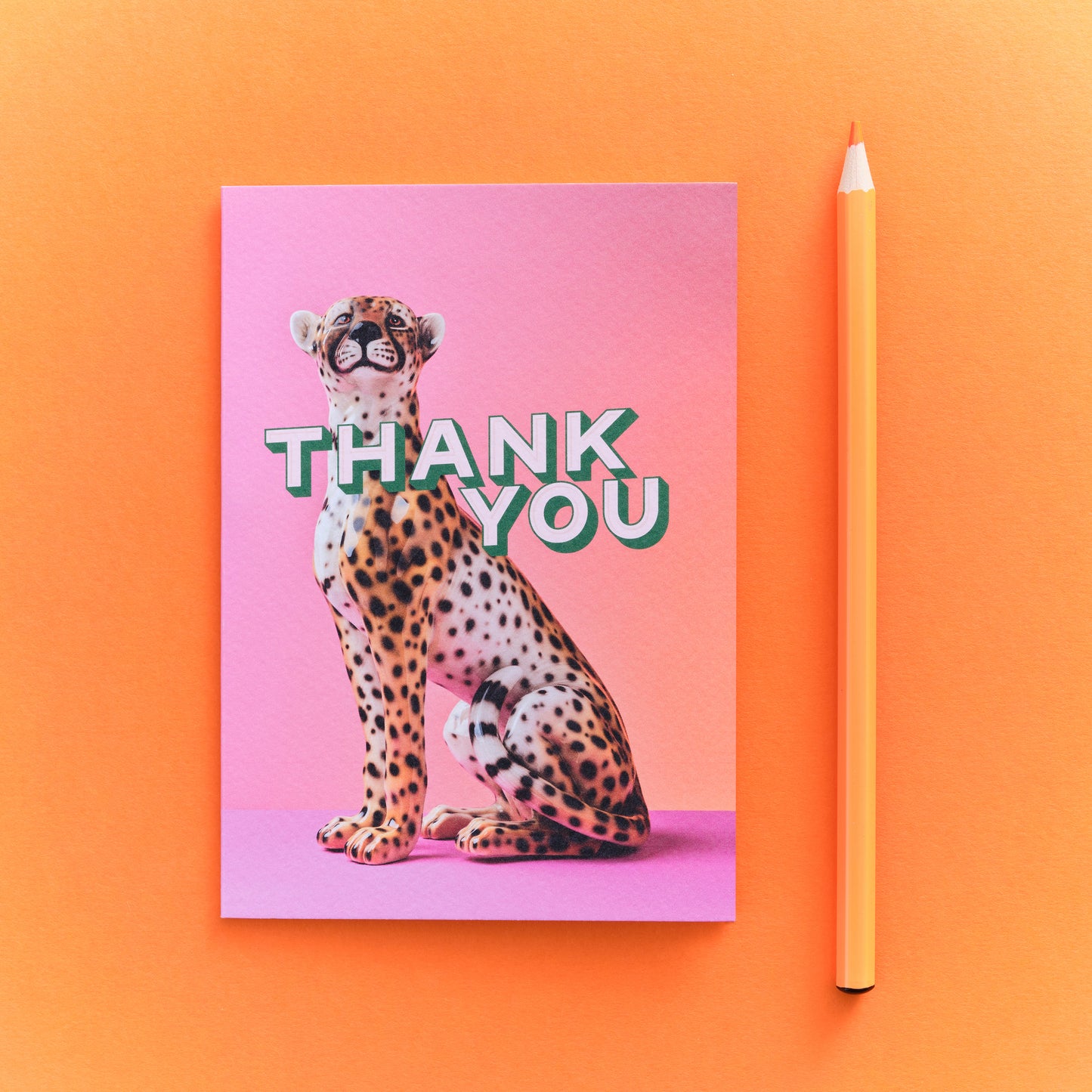 Thank You Cheetah Greetings Card