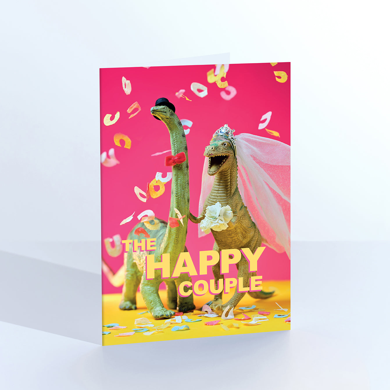 The Happy Couple Wedding Dinosaurs Greetings Card