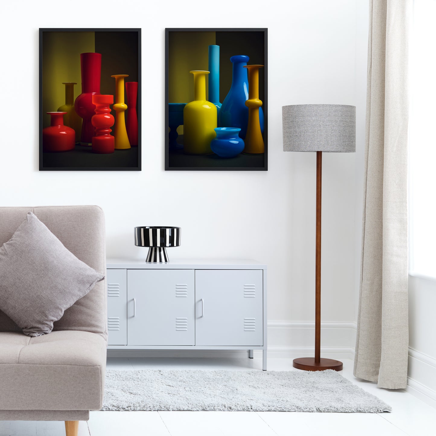 "Mid-century glass , Mediterranean days" giclée photo print