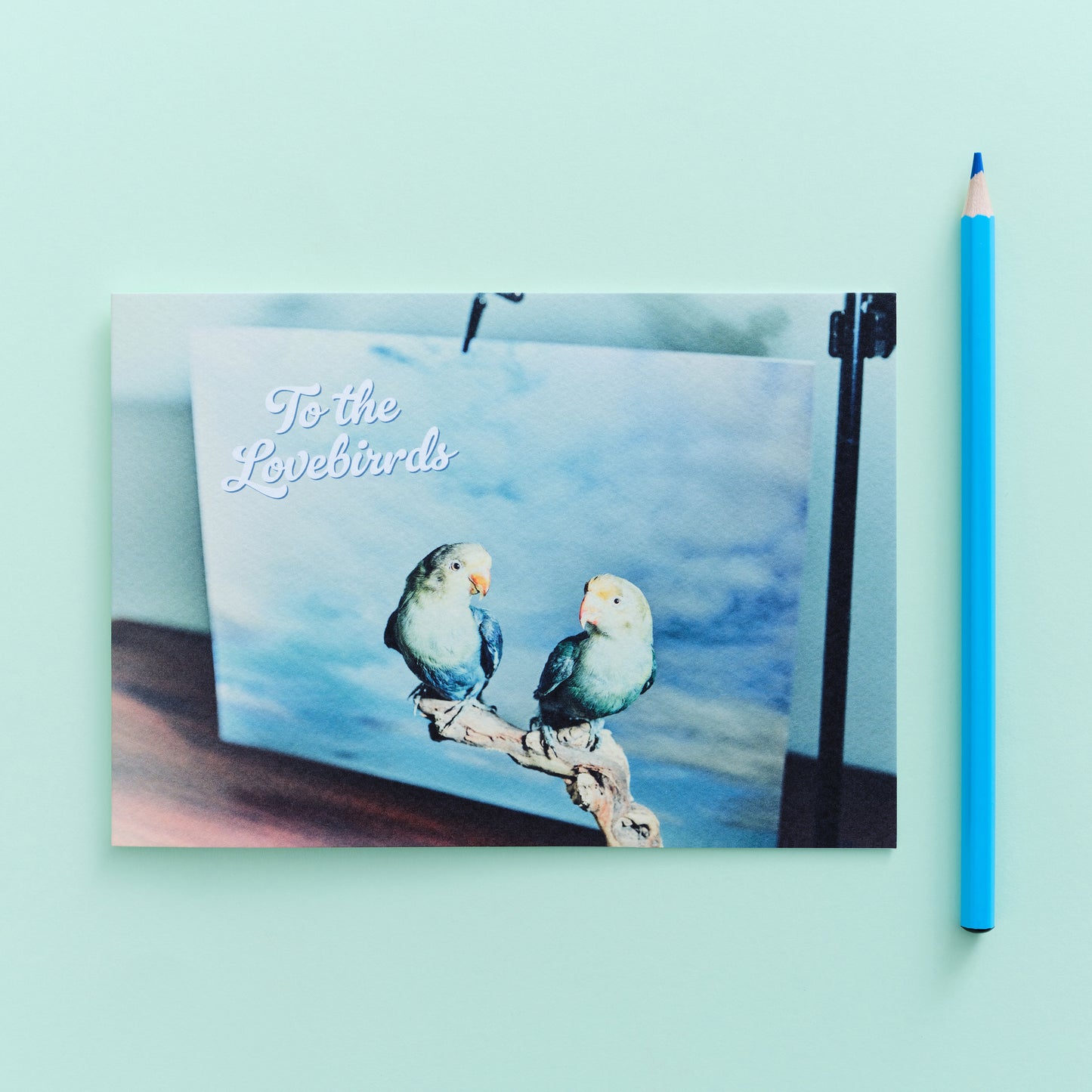 To The Lovebirds Greetings Card