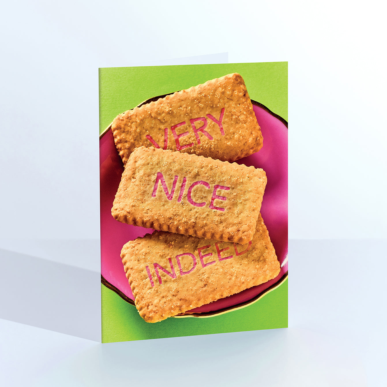 Nice Biscuits Greetings Card