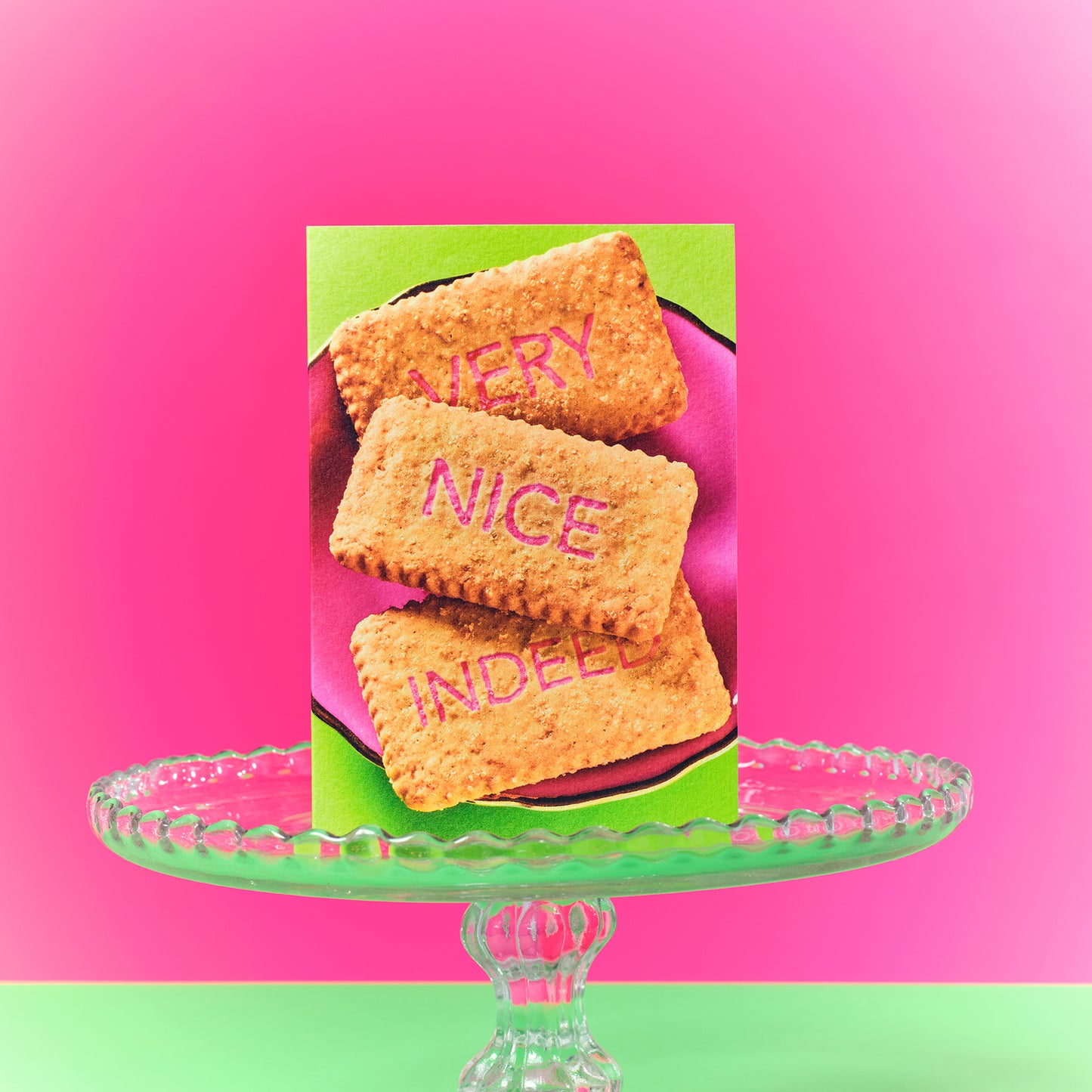 Nice Biscuits Greetings Card