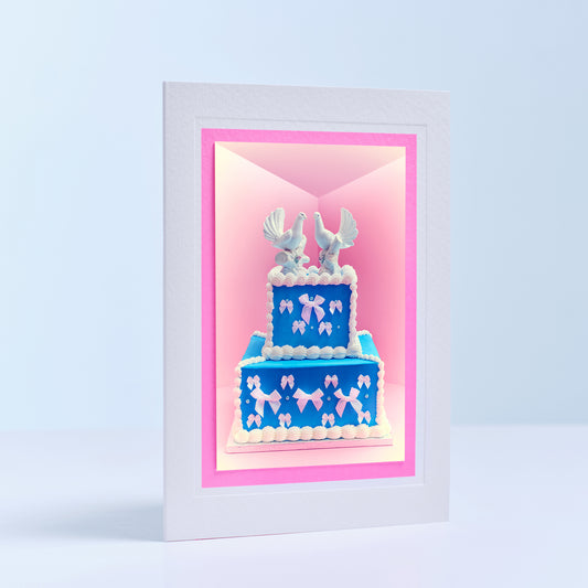 Wedding Doves Hand Finished Greetings Card