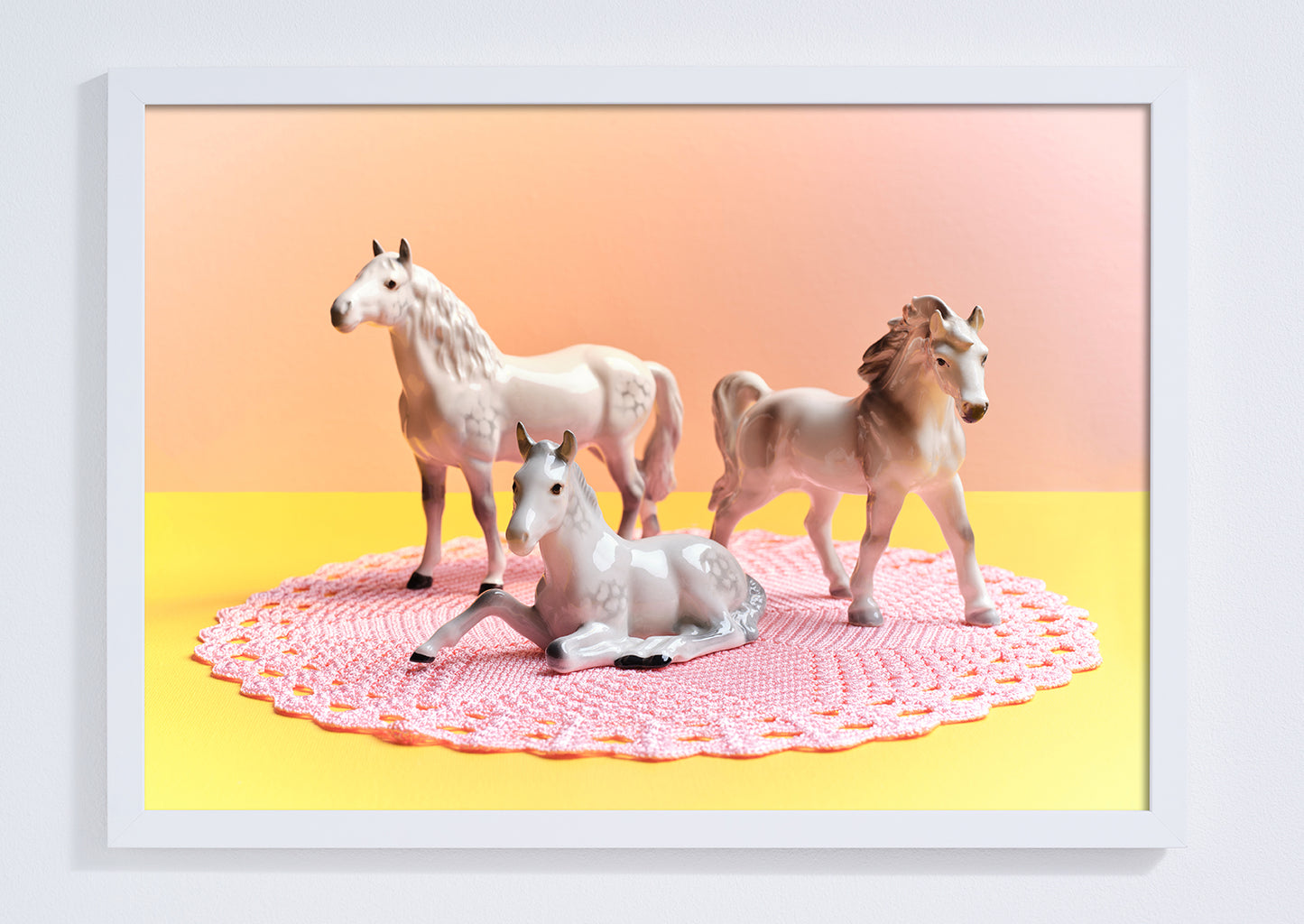 "Nana's house, pastel horses" giclée photo print