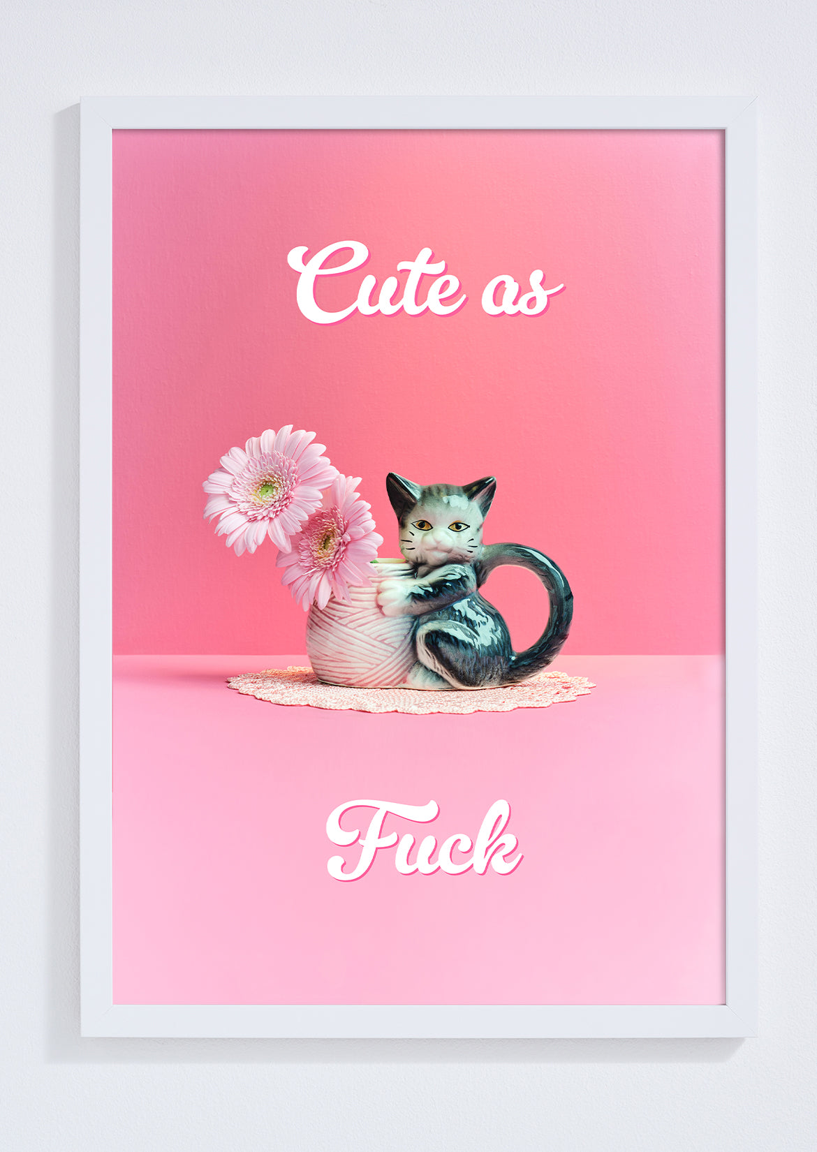 "Cute as Fuck" kitty giclée photo print