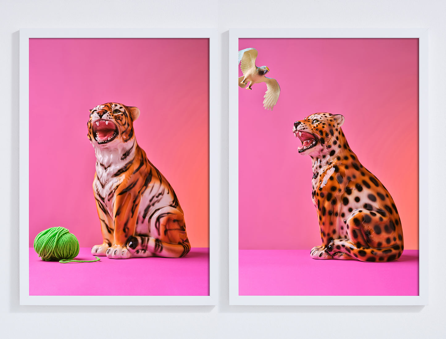 "Kitties want to play" pair of giclée photo prints