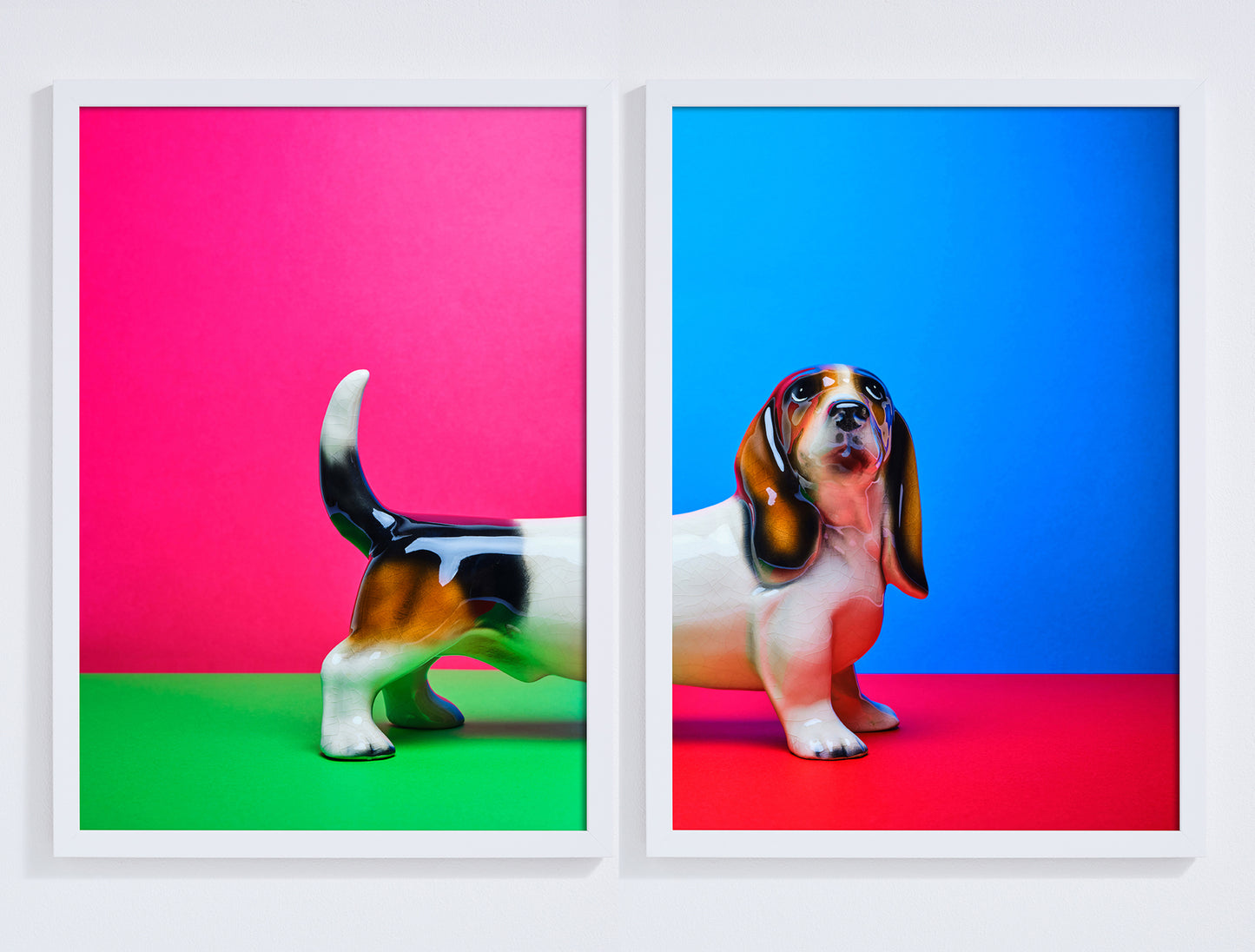 "Sausage split bright" pair of giclée photo prints