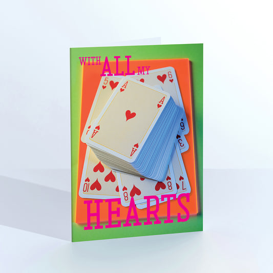 All of my Hearts Playing Cards Greetings Card