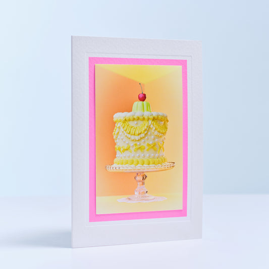 Lemon Cake Hand Finished Greetings Card