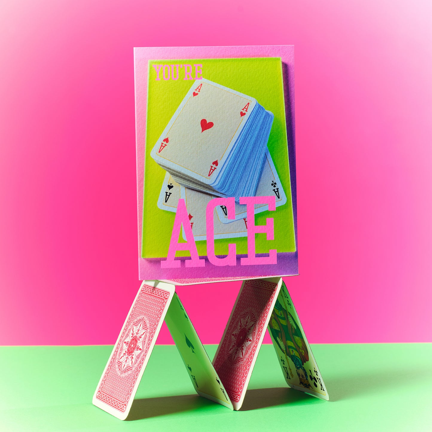 You're Ace Playing Cards Greetings Card