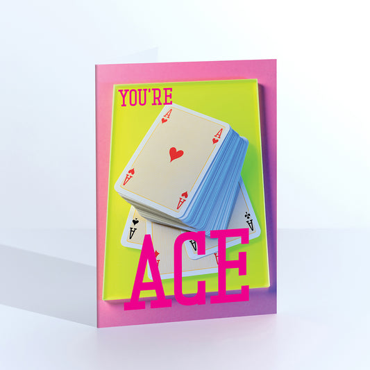 You're Ace Playing Cards Greetings Card