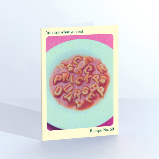 You Are What You Eat Talking Spaghetti Greetings Card
